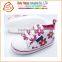 2016 Top selling cotton baby shoes beautiful for grils canvas shoes