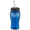 USA Made 18 oz Transparent Sports Bottle With Straw Lid - BPA/BPS-free, FDA compliant and comes with your logo