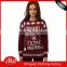 Ladies christmas simply wording pirnt long sleeves pullover sweater with low price