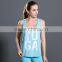 New Women Punning Breathable Sport Yoga Shirt Letters Printed Vest