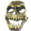 Onbest masquerade silvery luxury half skeleton mask halloween and carnival mask for adult