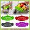 Upgrade Foldable Kitchen Silicone Strainer, Kitchen Extras Silicone Clip-On Snap and Strainer Clip Colander