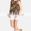 Tiered babydoll cut and feminine floral print relaxed tank