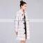 Lantianfur Womens Winter Luxury Outerwear Long Sleeve Mink Fur Coat light grey