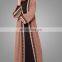2017 Top Popular Islamic Long Brown Nude Kimono Ladies Open Front Kimono Abaya Lace Muslim Long Cardigan