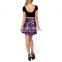 Youthful fashion design digital printing lady short skirt