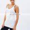 women curved hem get fit white tank top