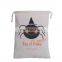 8 OZ Cotton Drawstring Bags Canvas Candy Bags Halloween Gift Bags Pumpkin Spider Hallowmas Tricks Or Treats Bags