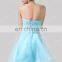 Newest Design of Grace Karin Strapless Short Blue Cocktail Dresses With Shining Rhinestone CL6178