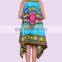 Indian Women Kimono Jacket Dashiki Cardigan Long Top Blouse Beach Turquoise Cover Up Dress