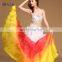 P-9106 100% real silk semi circular gradient color 2.5*1.14m belly dance silk veil