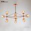 Rima Lighting Новая модель внутреннего потолочного фэнси пандантного светильника розового золота с стеклянной шаром