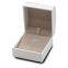 Plastic jewelry box for fashion brand jewelry, plastic box  covered with white PU  outside ?and velvet paper inside.