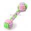 low price durable cute dog chew toy cotton rope teeth cleaning toy for pet dog