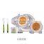 2020 Bamboo fiber tableware set for children creative cartoon bowl divided gift tableware Whale style bamboo fiber tableware