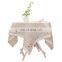 Original life style plain color daisy linen embroidery designs tablecloth
