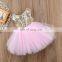 2019 summer Sequined kids tutus vintage flower dress floral dresses 6M-6years 6sizes sz70 to sz120