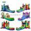 wet or dry low price blow up waterslide bounce houses with water splash pool and air blower