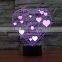 I LOVE YOU Colorful 3D Lamp USB Acrylic Lights LED Nightlight for Christmas Wedding Party Lover Gift
