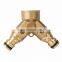 Brass Hose Pipe Tool 2 Way Connector 2 Way Tap Garden Hoses Pipes Splitters