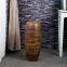 Hand Carved Classical Modern Home Decor Brown Stripe Ceramic Vase For Hotel Office Hallway