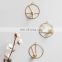 Wholesale Chinese tea light Can be hung on the wall gold metal wedding round hanging candle holder