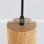 Creative Simple Wooden Pendant Light E27 Black White Iron Lamp Fixtures