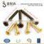 brass ISO standard slotted wood self tapping screws