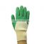 white interlock liner cotton latex crinkle coated industrial cheap safety work gloves