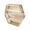 China handmade hexagon rattan wicker wall hanging shelf rack