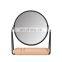 Hot selling household furnishing natural environmental protection bamboo base standing round makeup mirror