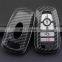 Keyless Black Glossy Carbon Fiber Remote Key Shell Cover for Ford Explorer Mustang Ecosport Lincoln Smart Key Casing