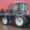 Hot sell Tractor 80hp 4 cylinders engine with front loader and backhoe 80hp tractor