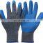 10 Gauge Cotton Shell Grip Textured Latex Palm Gloves Crinkle Rubber Work Gloves Latex Coated Safety Working Gloves