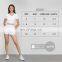 Cross Waist Sports Crop O Neck Short Sleeve Tennis Tops Wholesale Women Fixed Cups Gym Tank Bras