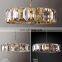 Modern Classic K9 Crystal Square Pendants Chandelier Lighting fixture For Living Room Dining Room Kitchen Island Foyer Lobby