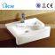 Shower best selling square bathroom face ceramic wash hand white color basin