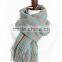 New Arrvial Winter Fashion Tassel Wool Woman Plaid Scarf Pashmina