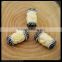 LFD-0043B Wholesale Shell Beads Engraved Flowers White Round Tube Connector Paved Crystal Rhinestone Spacer Beads Jewelry