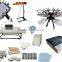 micro registration 6 color 6 station manual t-shirt silk screen printing equipment with conveyor dryer