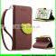 Hot Selling Leaf Clasp PU Leather Case for iphone 6 Stand Case Card Holder Wallet Case