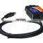 Auto Diagnostic Scan Tool ELM 327 USB Plastic Version V1.5 ELM327 Interface USB OBD2/OBDII CAN-BUS Scanner