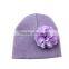 Korean handmade crochet baby wool flower cap