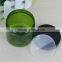 100ml 200ml plastic green face mask cream containers with black cap