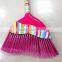 Colourful Household Cleaning Floor Iron Pole PET Bristles Plastic Broom