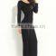 Black Mesh Accents Long Sleeves Evening Dress for Party Girl