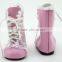 Hot sale pink boots custom make american girl doll shoes for 18 inch dolls