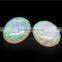 man-made oval flat bottom cabochon white loose opal