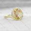 wholesale new fashion charms crystal jewelry women brass ring