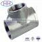 stainless steel 304 reducing tee butt weld tee
